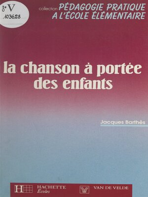 cover image of La chanson à portée des enfants
